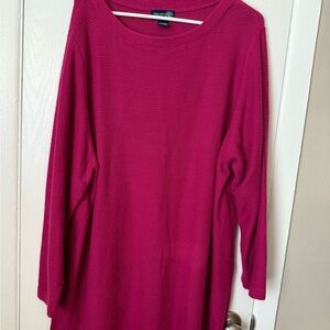 Venezia Women's Crew Neck Sweater - Fuchsia